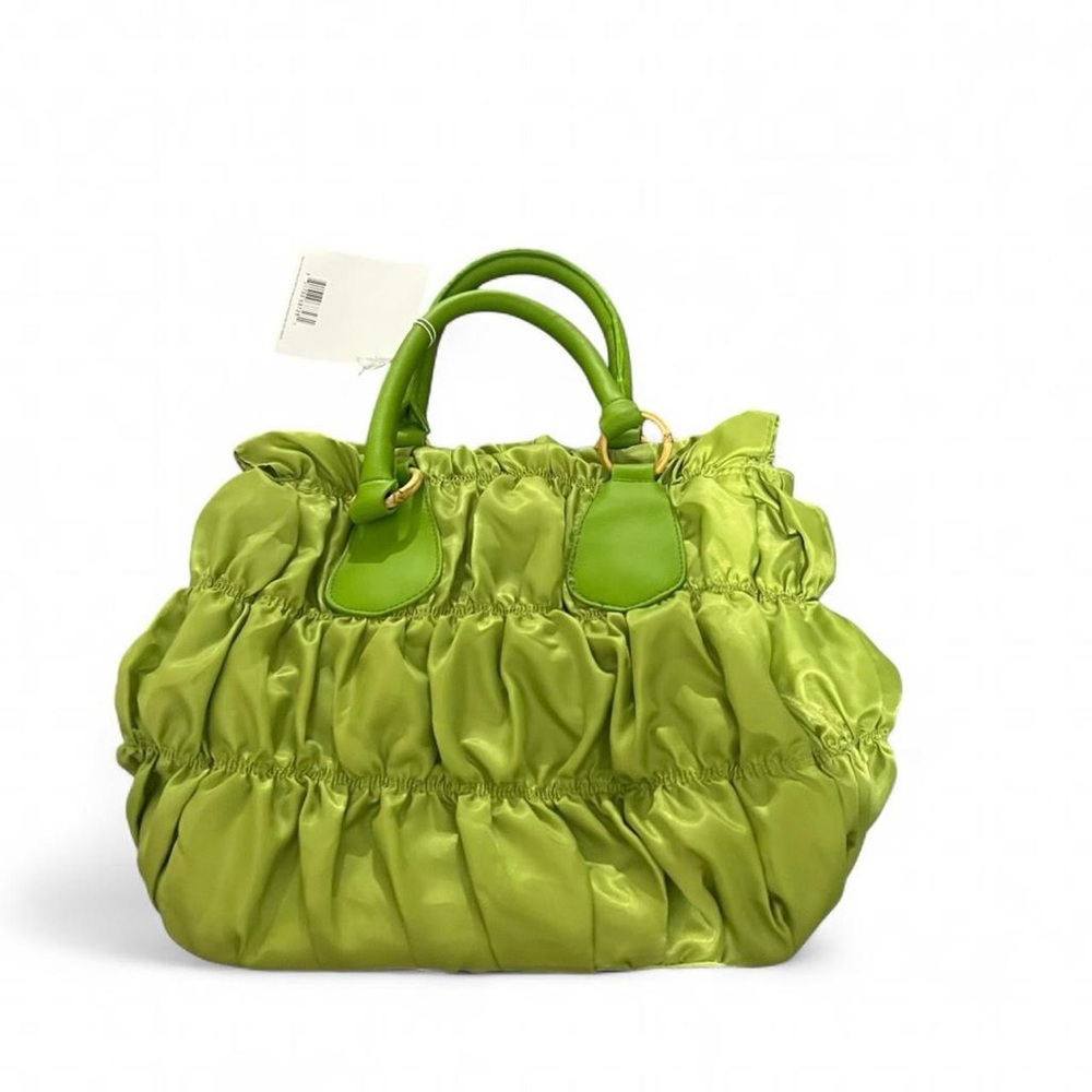 NWT Matrix Vibrant Green Ruched Mini Bag